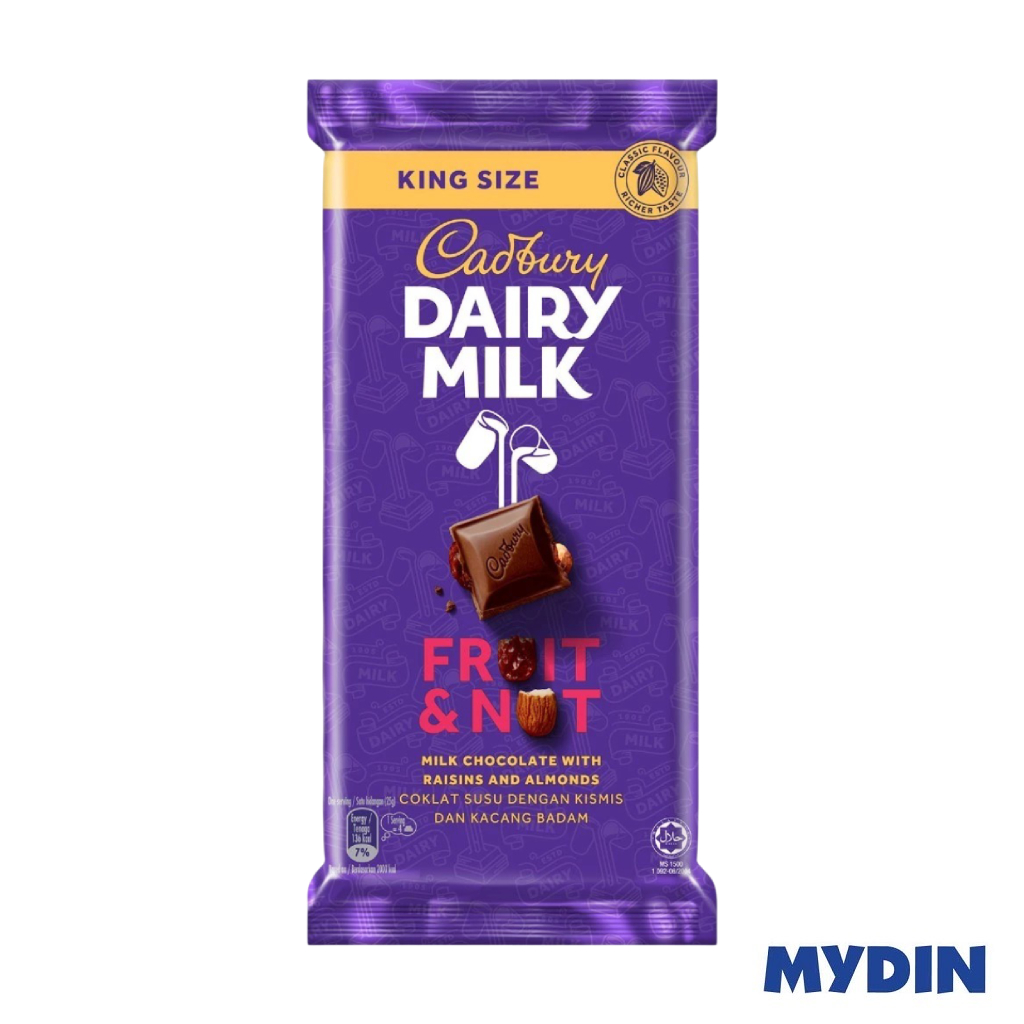 Cadbury Dairy Milk Fruit+nut Xl 190g