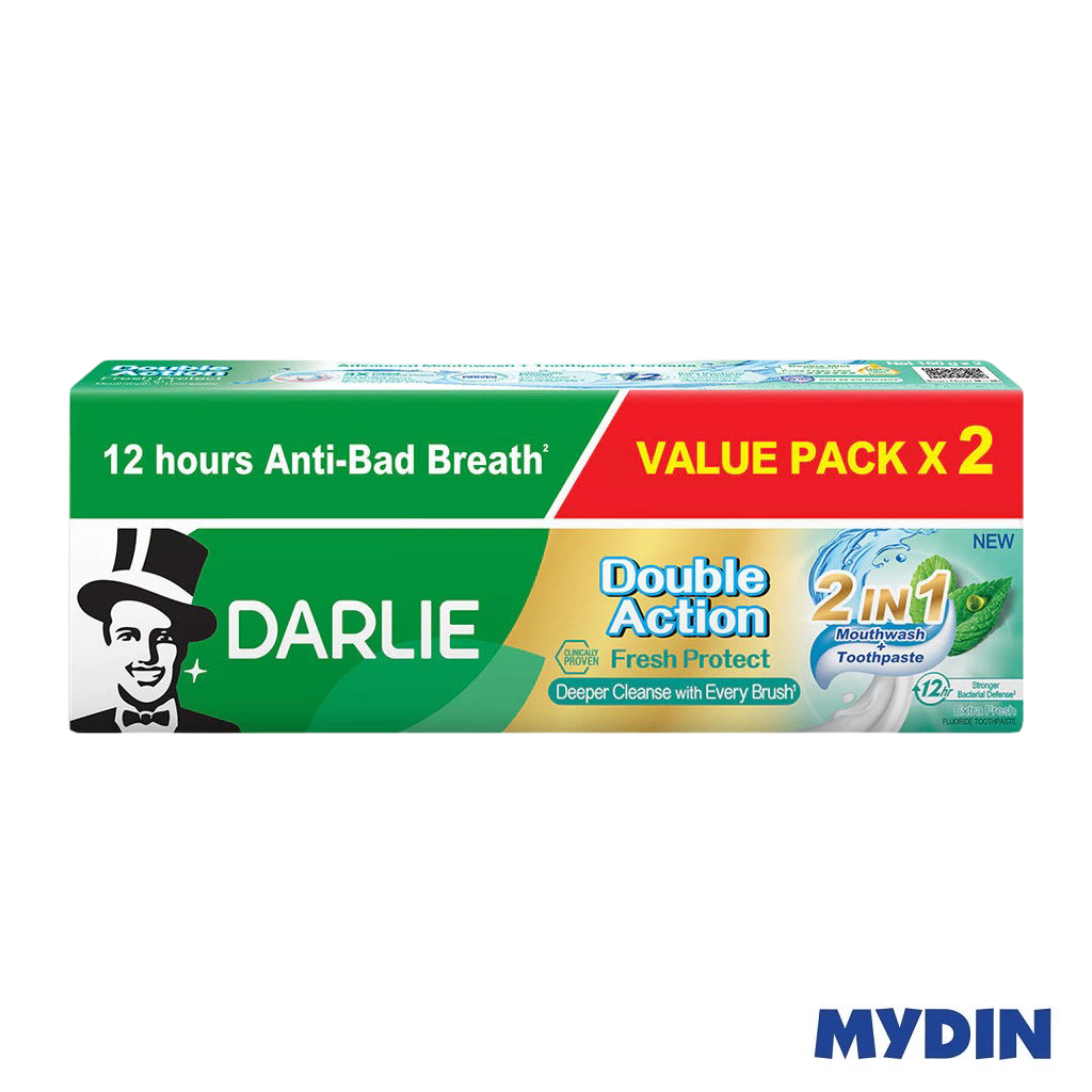Darlie T/paste Dact F/prtct 2in1 2×160g