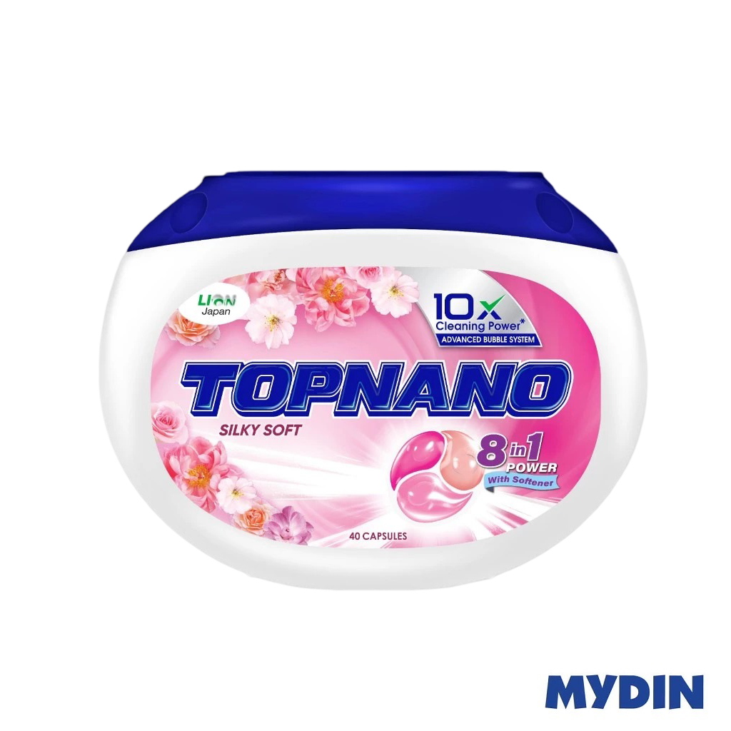 Topnano Deterg Capsules, 40S, Slky Soft