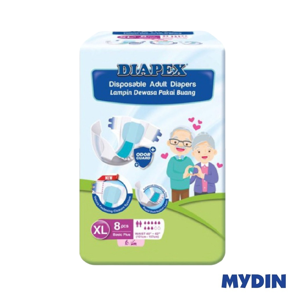 Diapex Basic Adult Diaper Xl8