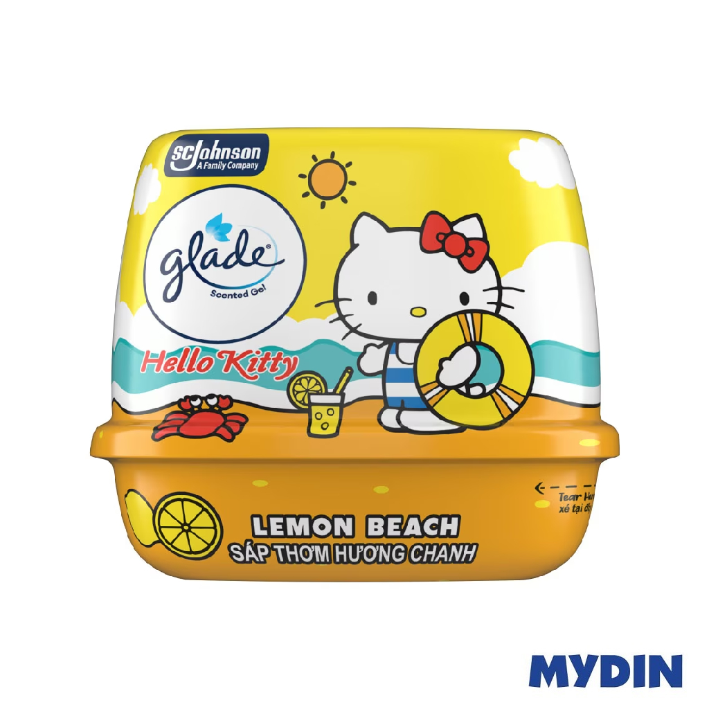 Glade Scntd Gel H/kitty, 180g, Lmn/bch