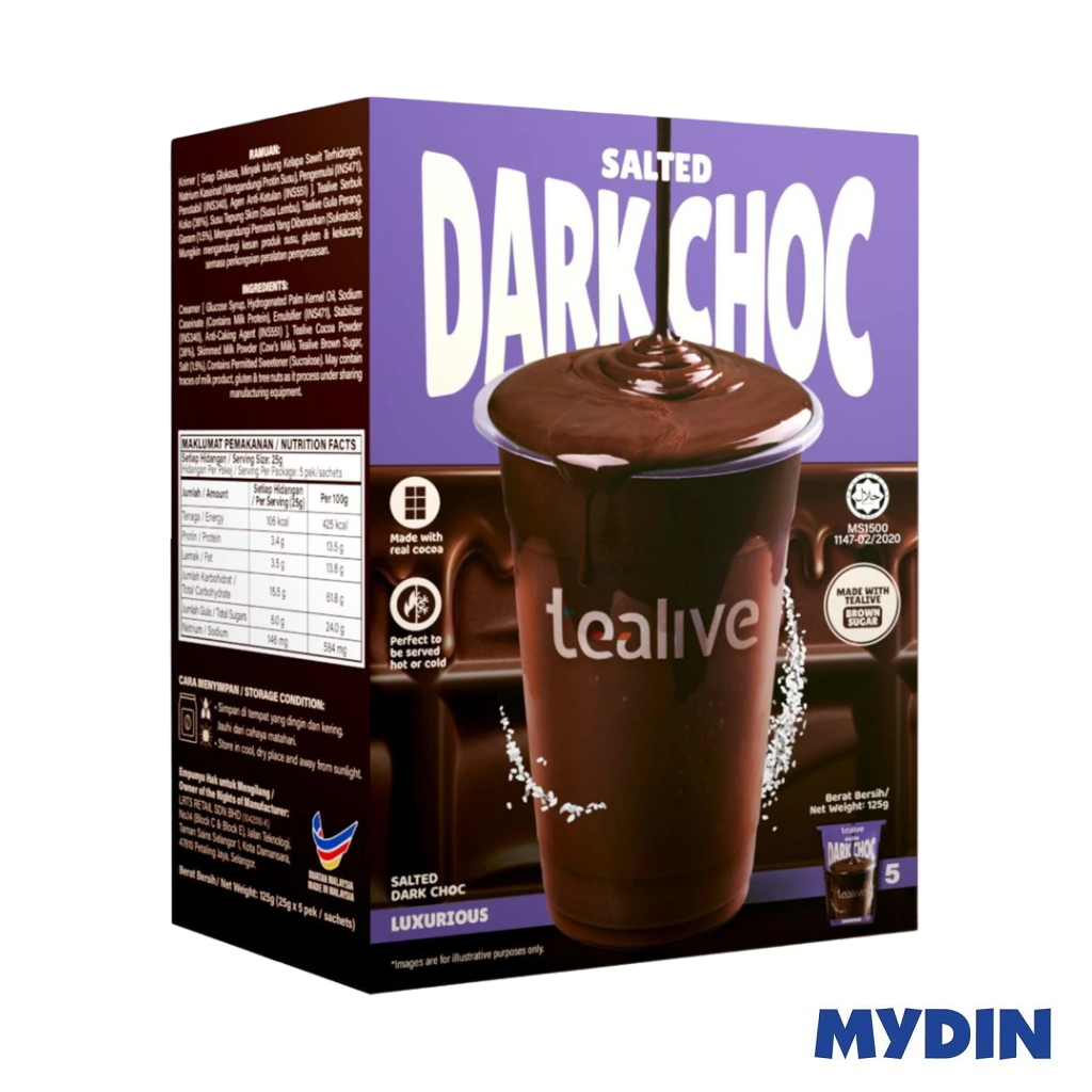 Tealive C/malt Drink Salted D/choc 125g