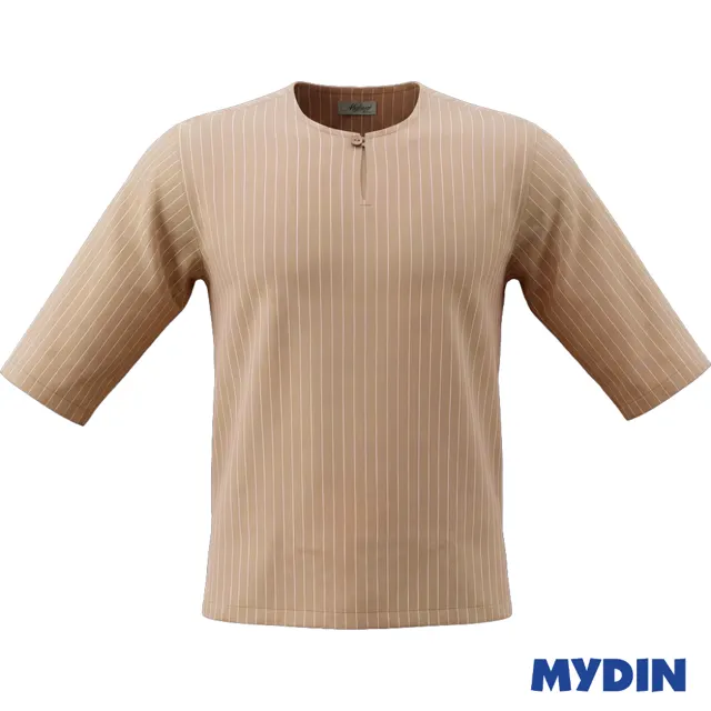 Mikhail Kurta Stripe 3, S-2xl, Almnd Brw-S