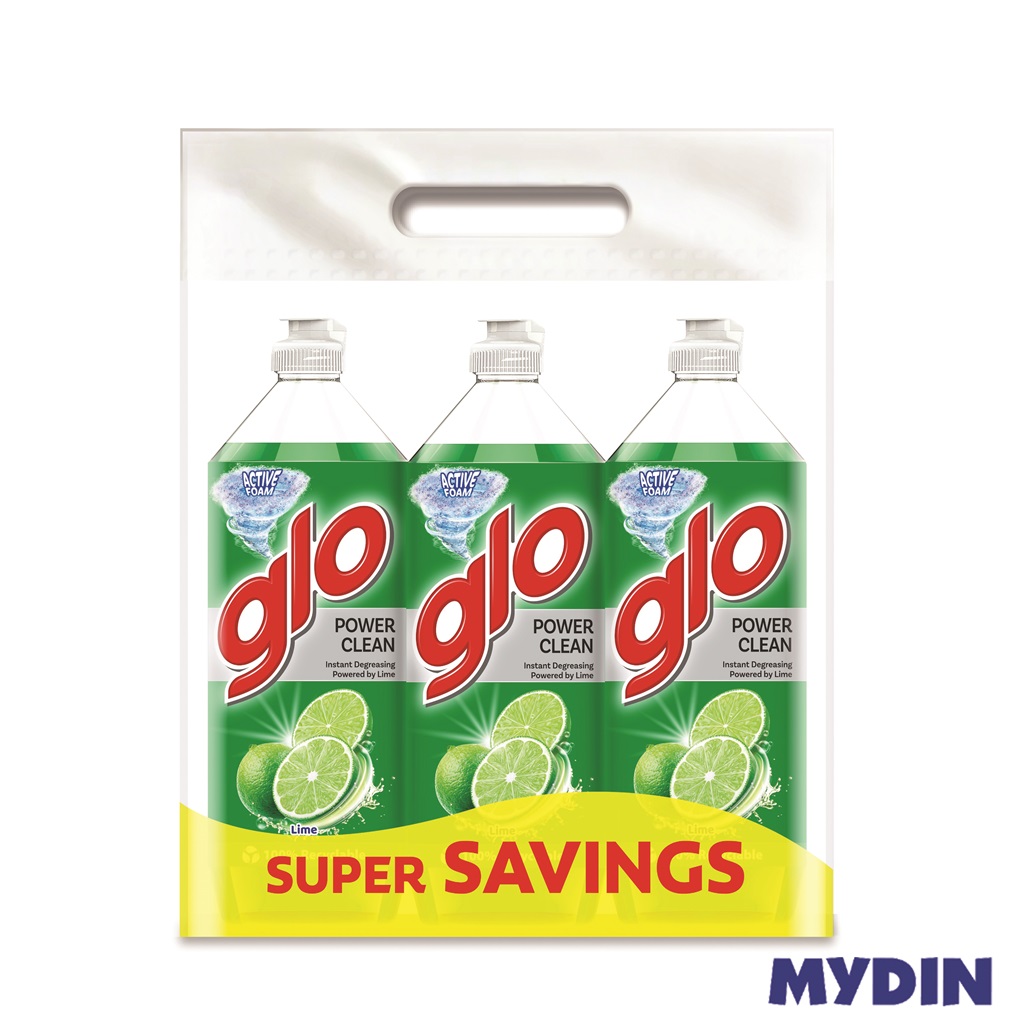 Glo D/wash Liq, 3×800ml, Lime