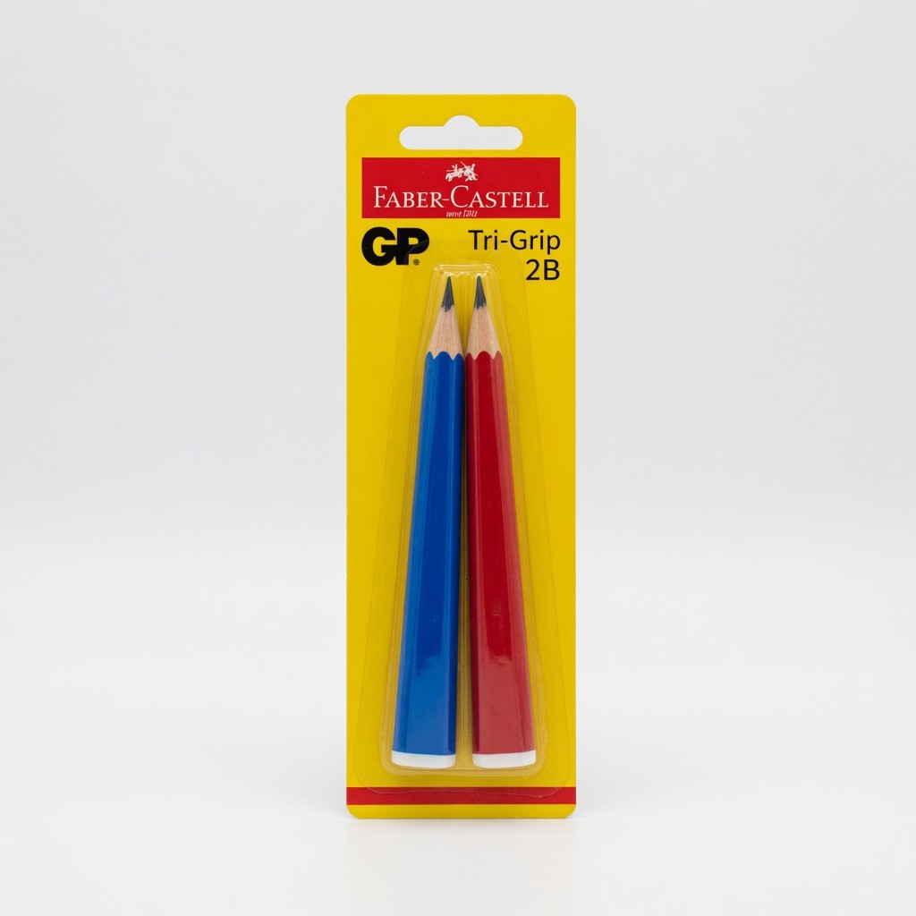 Faber Castell Gp Tri-Grip 2b 10/wood 6x (Blue/Red