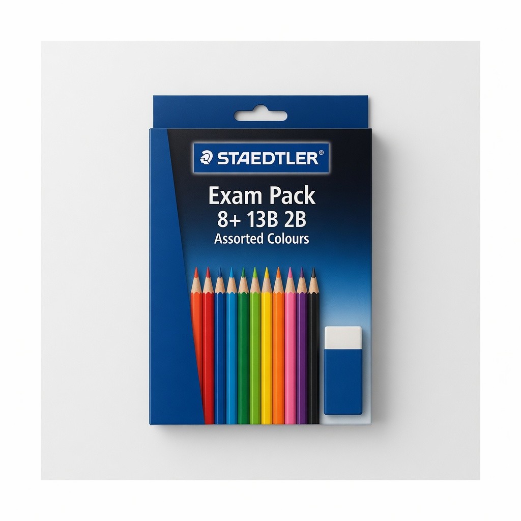 Staedtler Exam Pack 8+ 13b 2b (Assorted Colours)