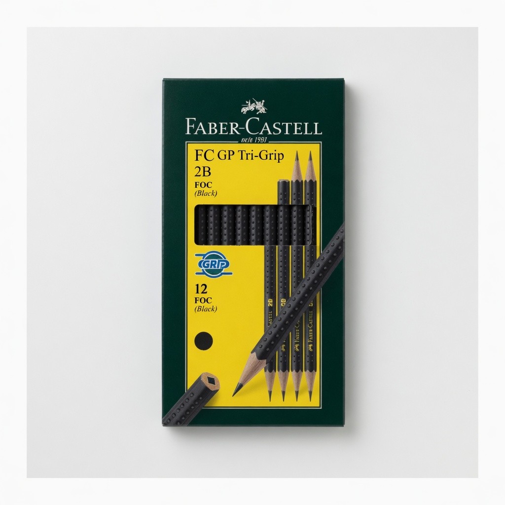 Faber Castell Fc Gp Tri-Grip 2b (12 Foc) Black