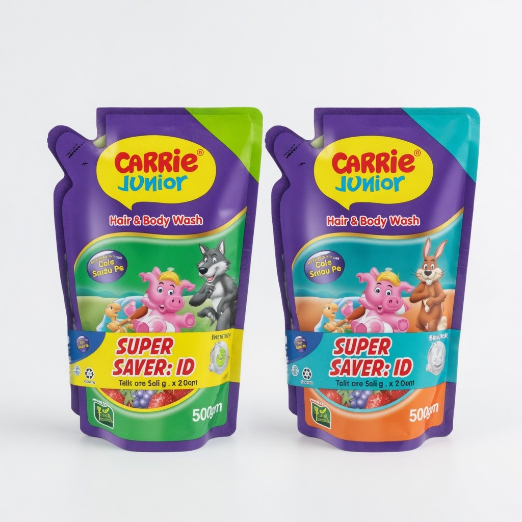 Carrie Junior Baby Hair & Body Wash 500g x 2's (Assorted Variants)