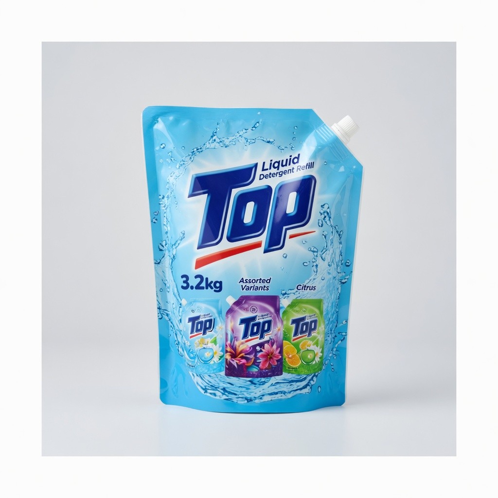 Top Liquid Detergent Refill 3.2 Kg (Assorted Variants)