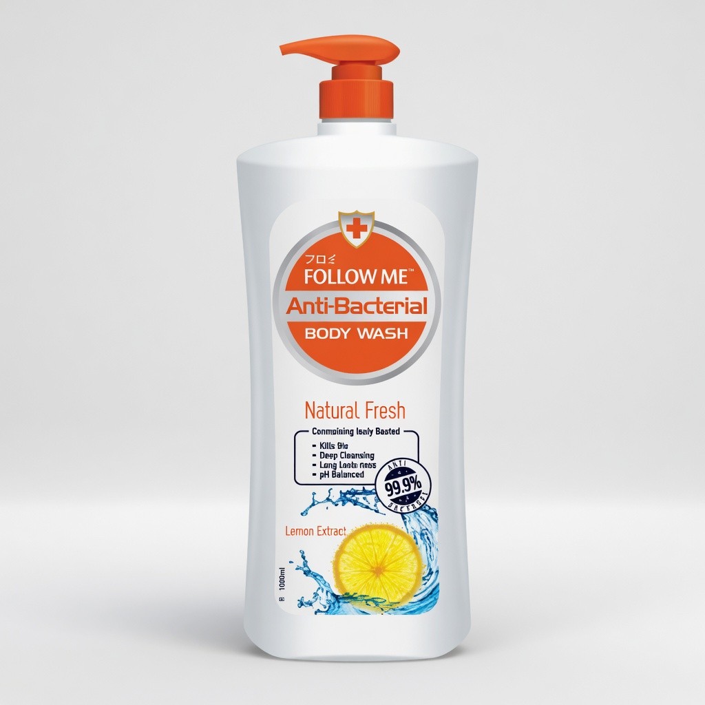 Follow Me Anti-Bacterial Body Wash 1000ml (Natural Fresh)