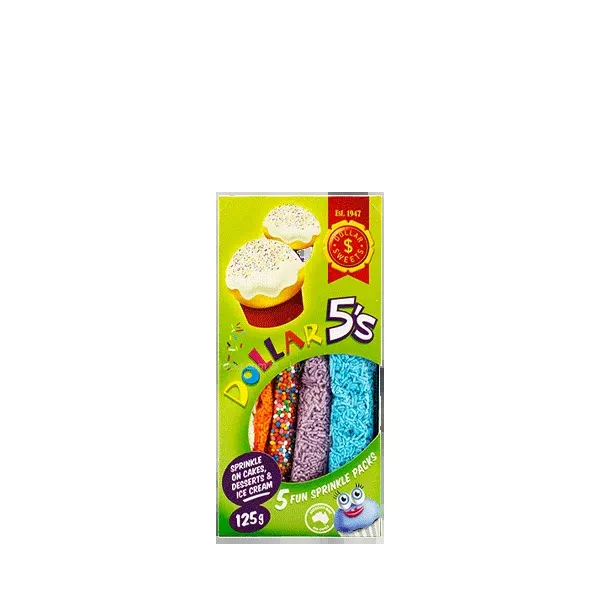 Dollar Sweets Dollar 5s (Sprinkles) 125g