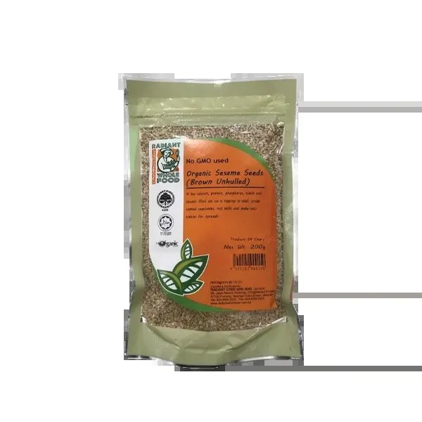Radiant Organic Brown Sesame Unhulled 200g