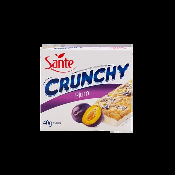 Sante Crunchy Bar Plum with Vanilla Coating 5×40g