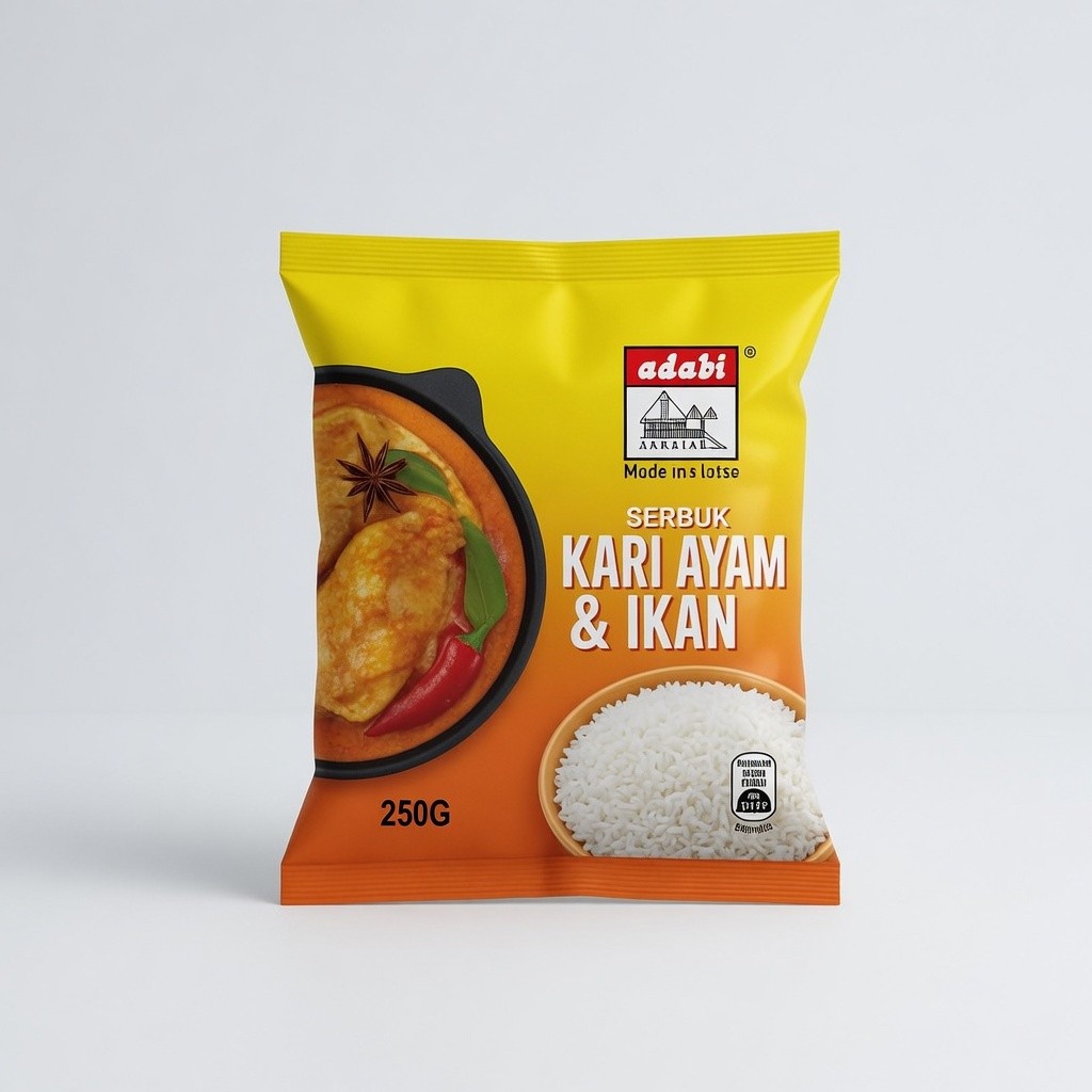 Adabi Serbuk Kari Ayam/Ikan