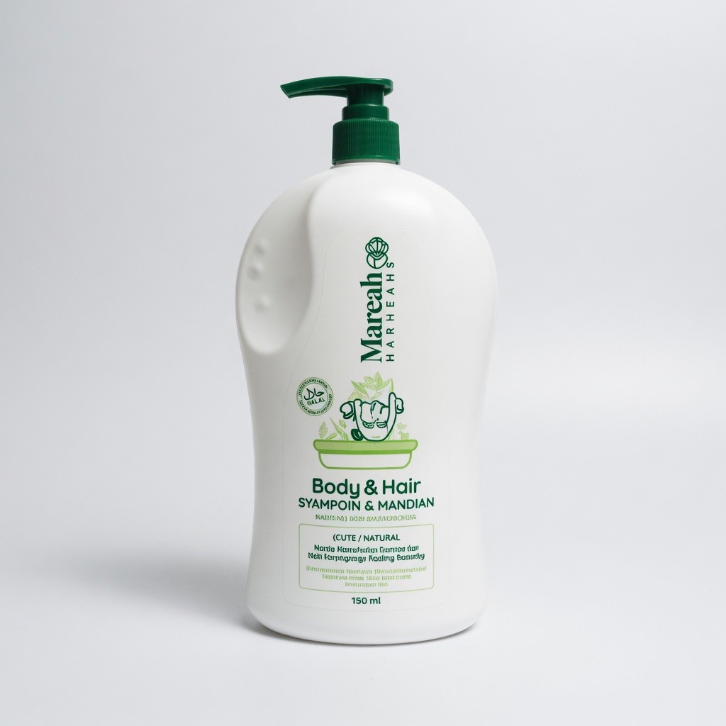 Mareah Syampu Rambut & Mandian Badan 2in1