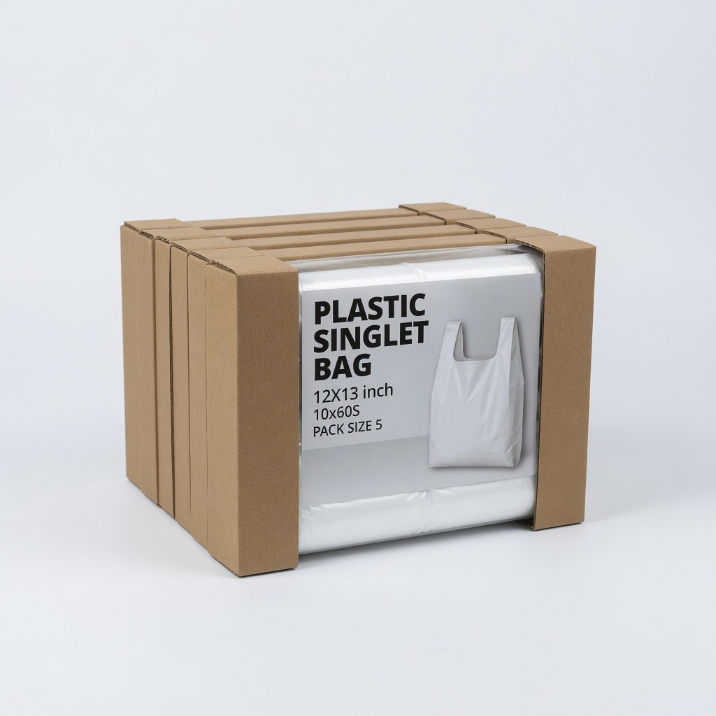 Plastic 12×13 Singlet Bag 10×60s