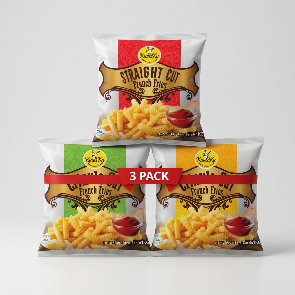 Kualiku Shoestring/Crinkle/Straight Cut Fries 1kg