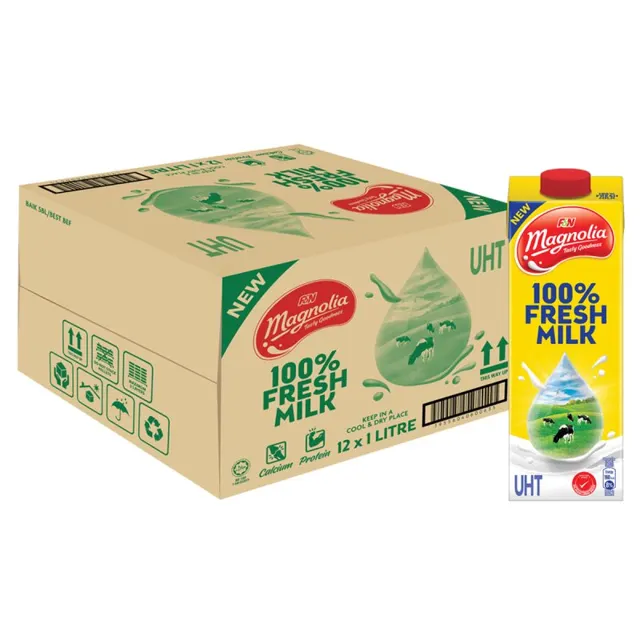 F&n Magnolia UHT Susu Segar 12*1l