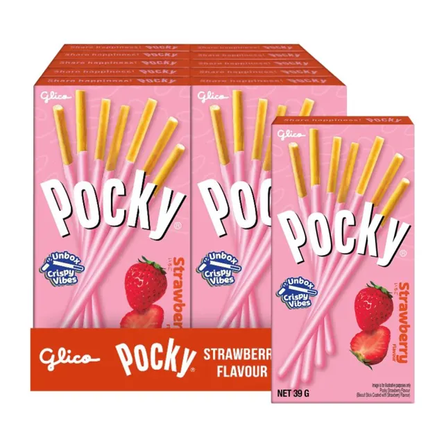 Glico Pocky Stik Strawberi 10*39g