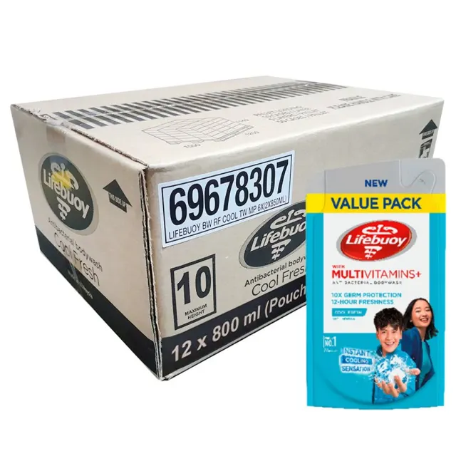 Lifebuoy Sabun Mandi Cool Fresh 12*800ml