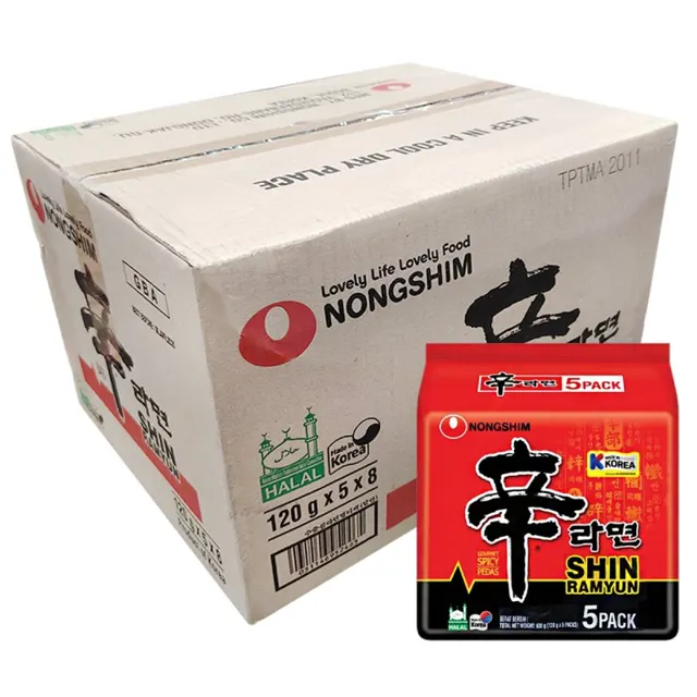 Nongshim Shin Ramyun Pedas 8*5*120g