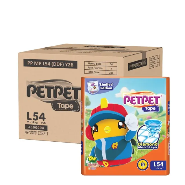 Petpet Gold Tape L Lampin Bayi 4*54s
