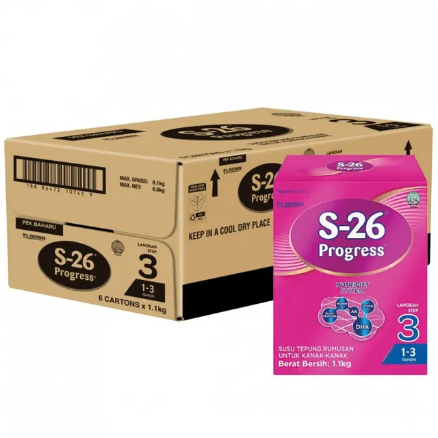 S26 Progress Susu Tepung Lgkh 3 6*1.1kg