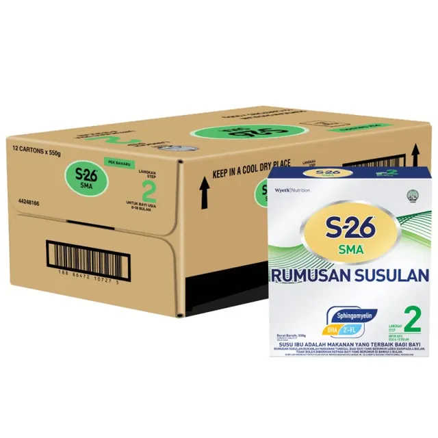 S26 Sma Susu Tepung Langkah 2 12*550g