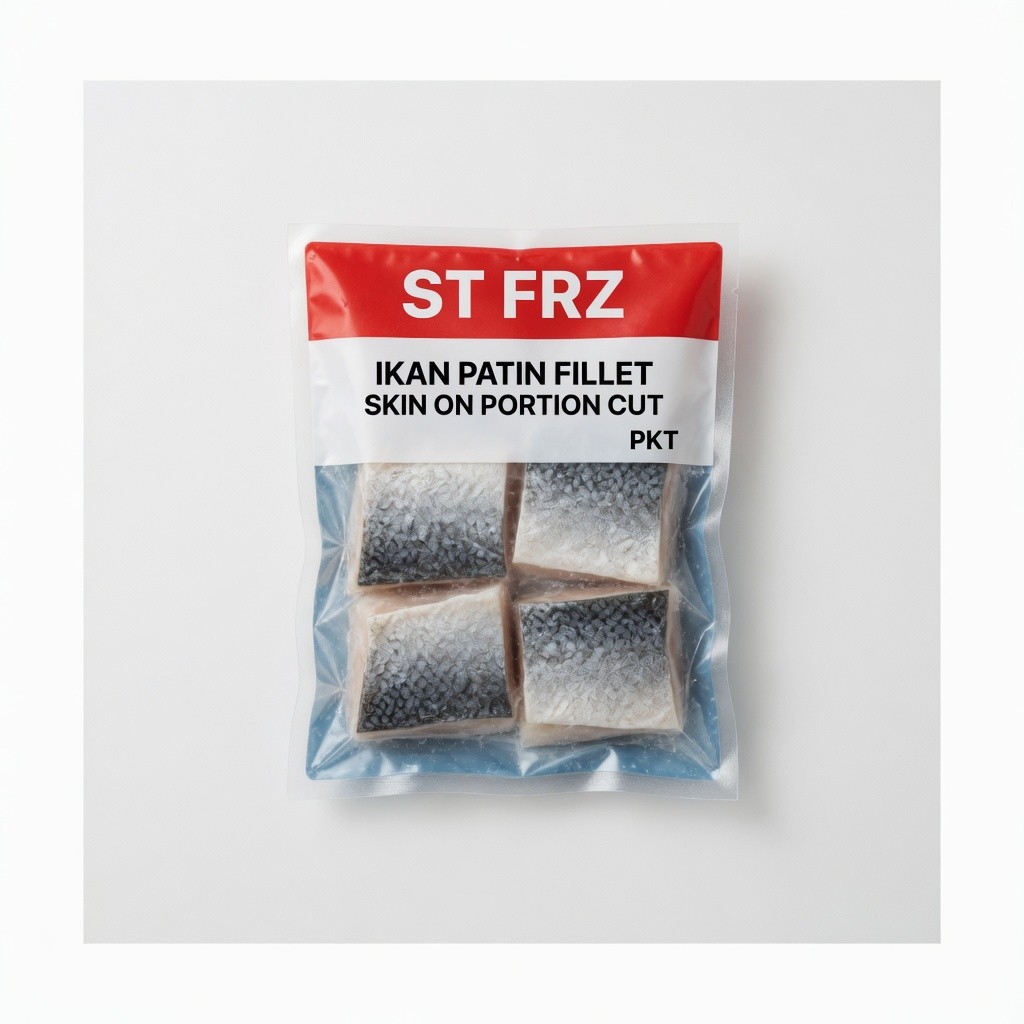 St Frz Ikan Patin Fillet Skin On Portion Cut