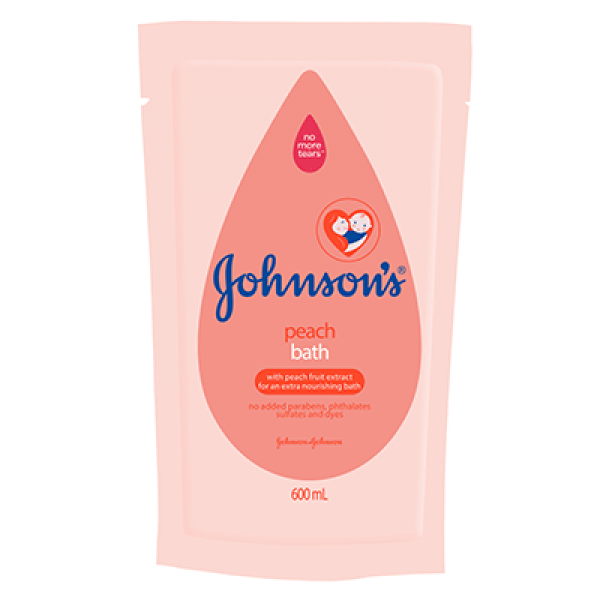 Johnsons Baby Bath 600ml Refill Peach
