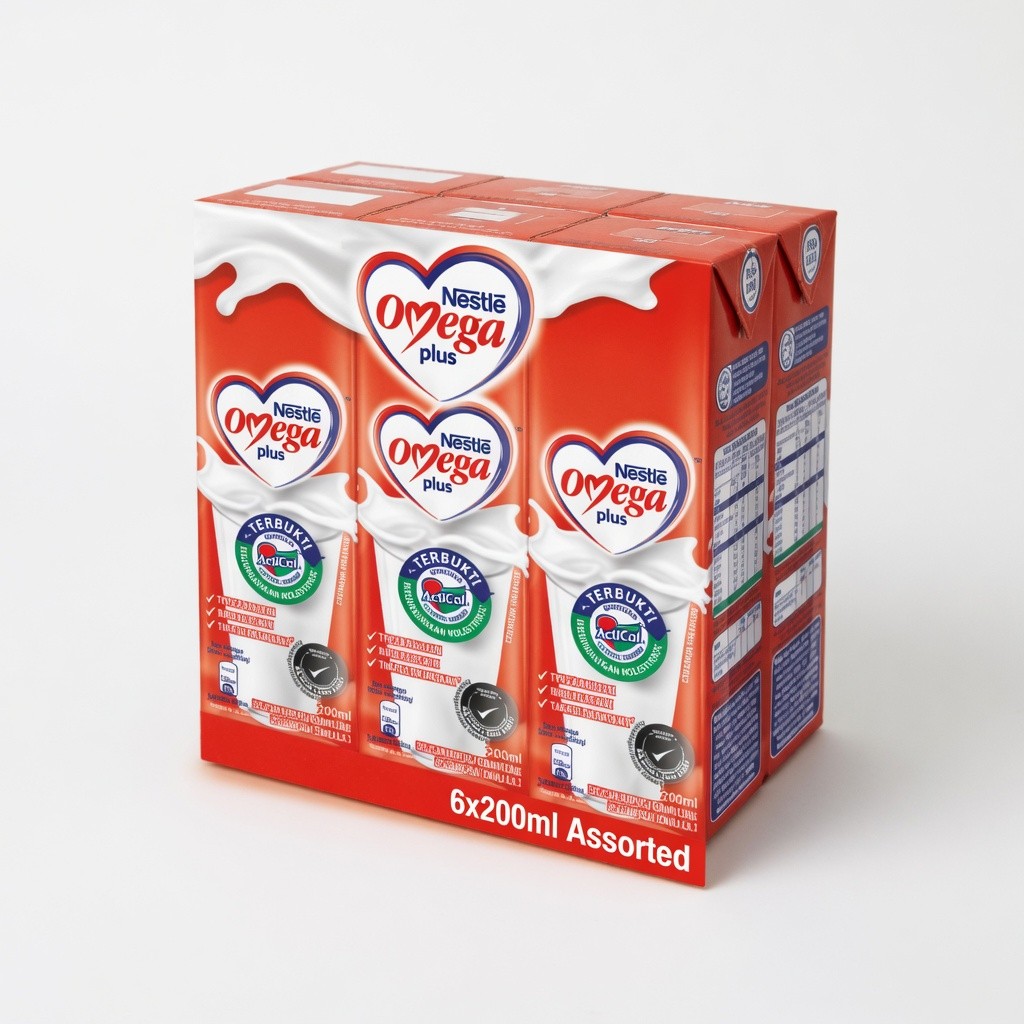 Nestle Omega Plus UHT 6×200ml Assorted