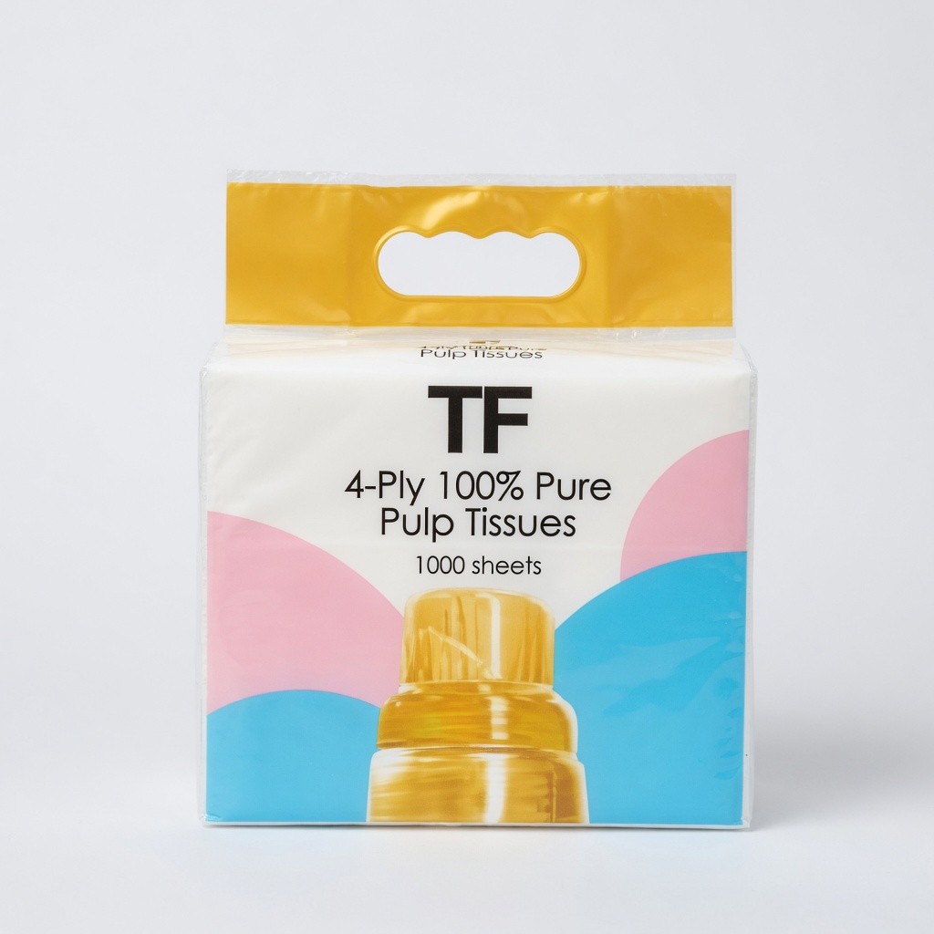 Tf 4-Ply 100% Pure Pulp Tissues 1000 sheets