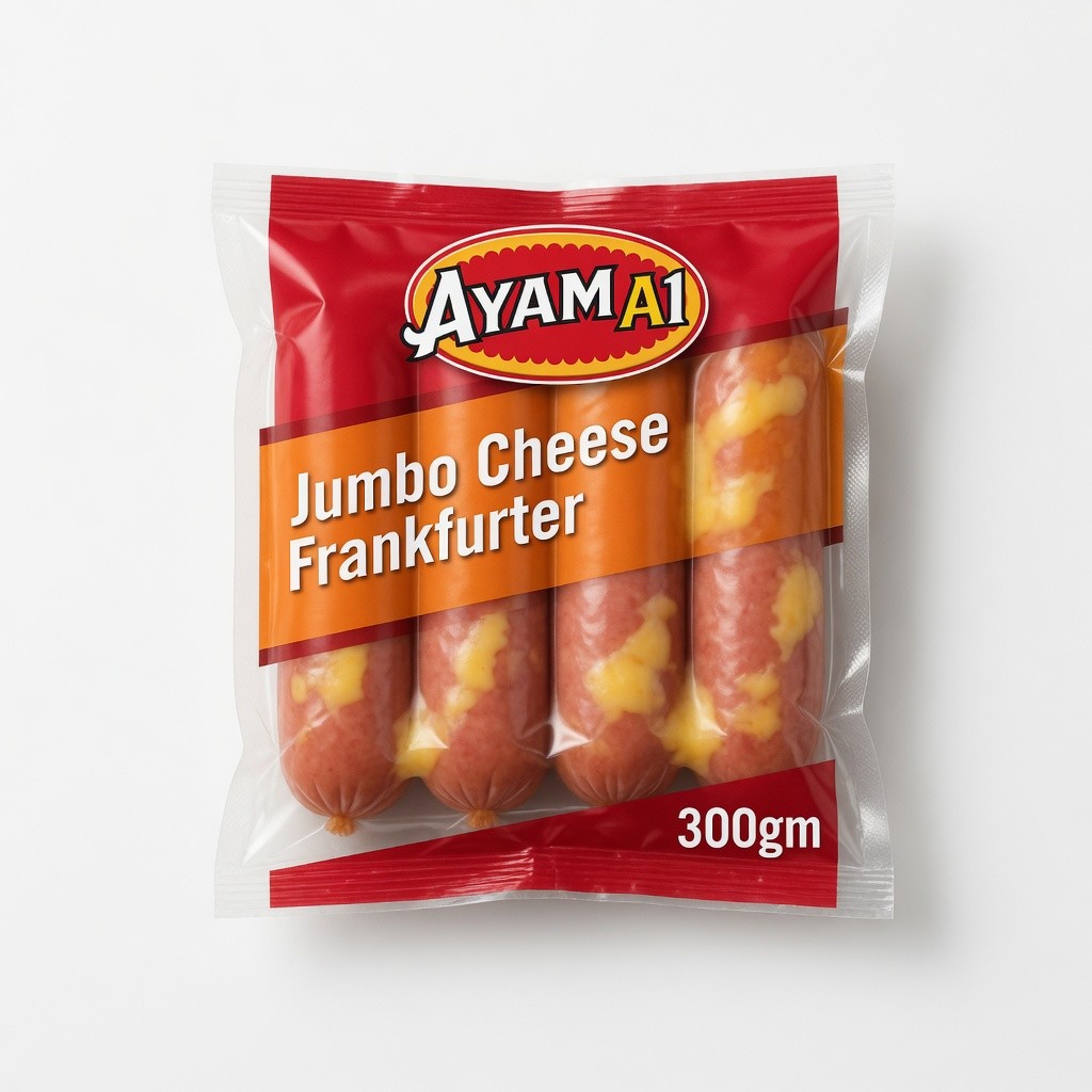 Ayam A1 Jumbo Cheese Frankfurter