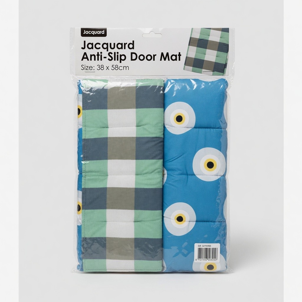 Jacquard Anti-Slip Door Mat (Size: 38 x 58cm)