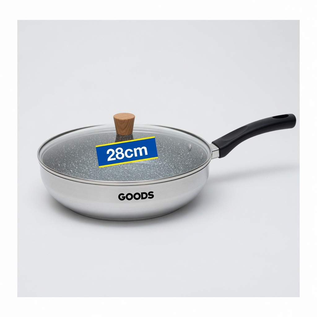 28cm Goods Aluminium Marble Frypan