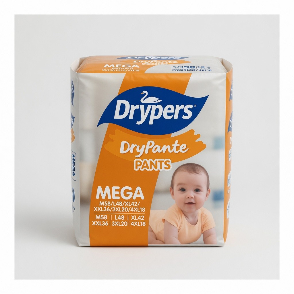 Drypers Drypantz Mega M58/l48/xl42/xxl36/3xl20/4xl18