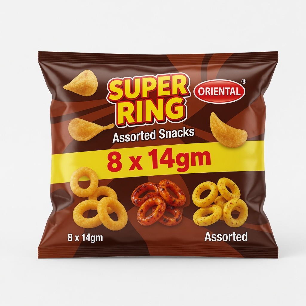 Super Ring/oriental Snacks 8 x 14g Assorted