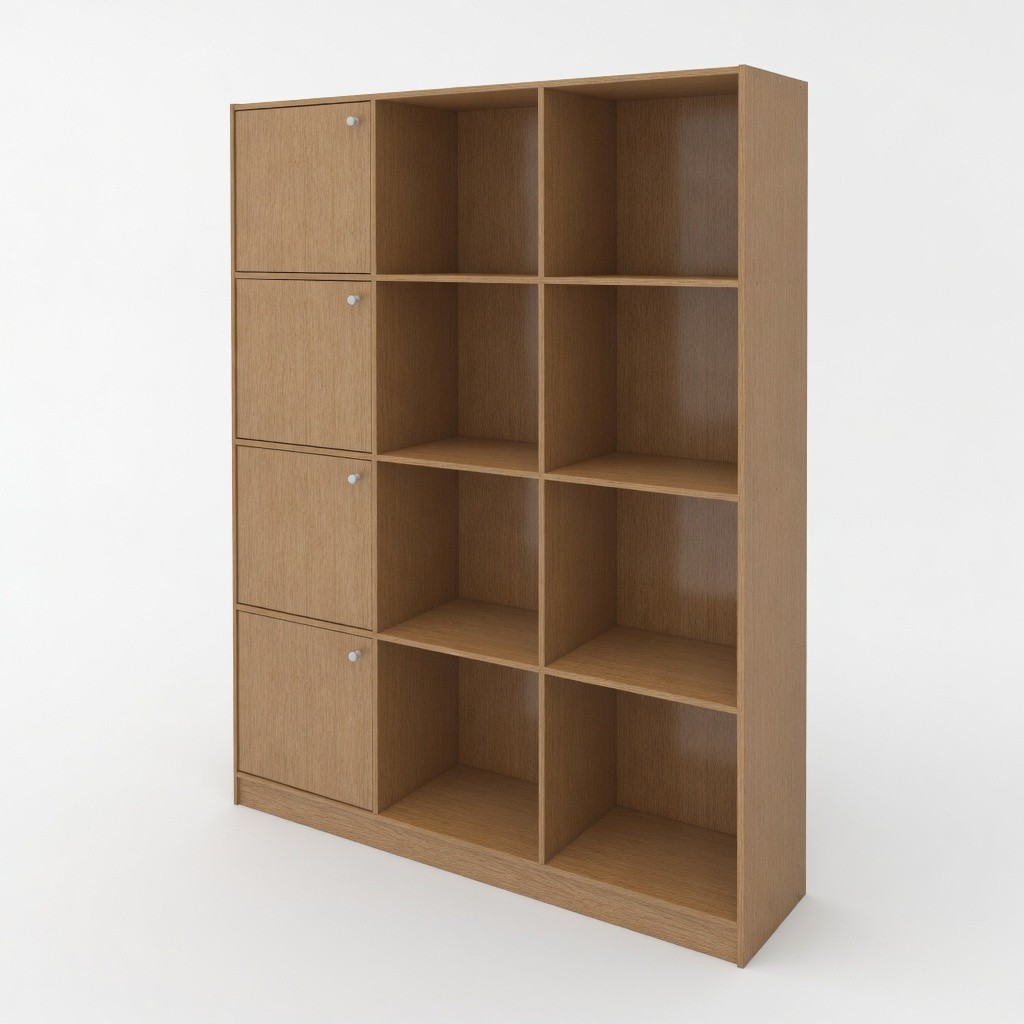 Heveapac 12-Compartment 4-Doors Bookshelf Model: 2133