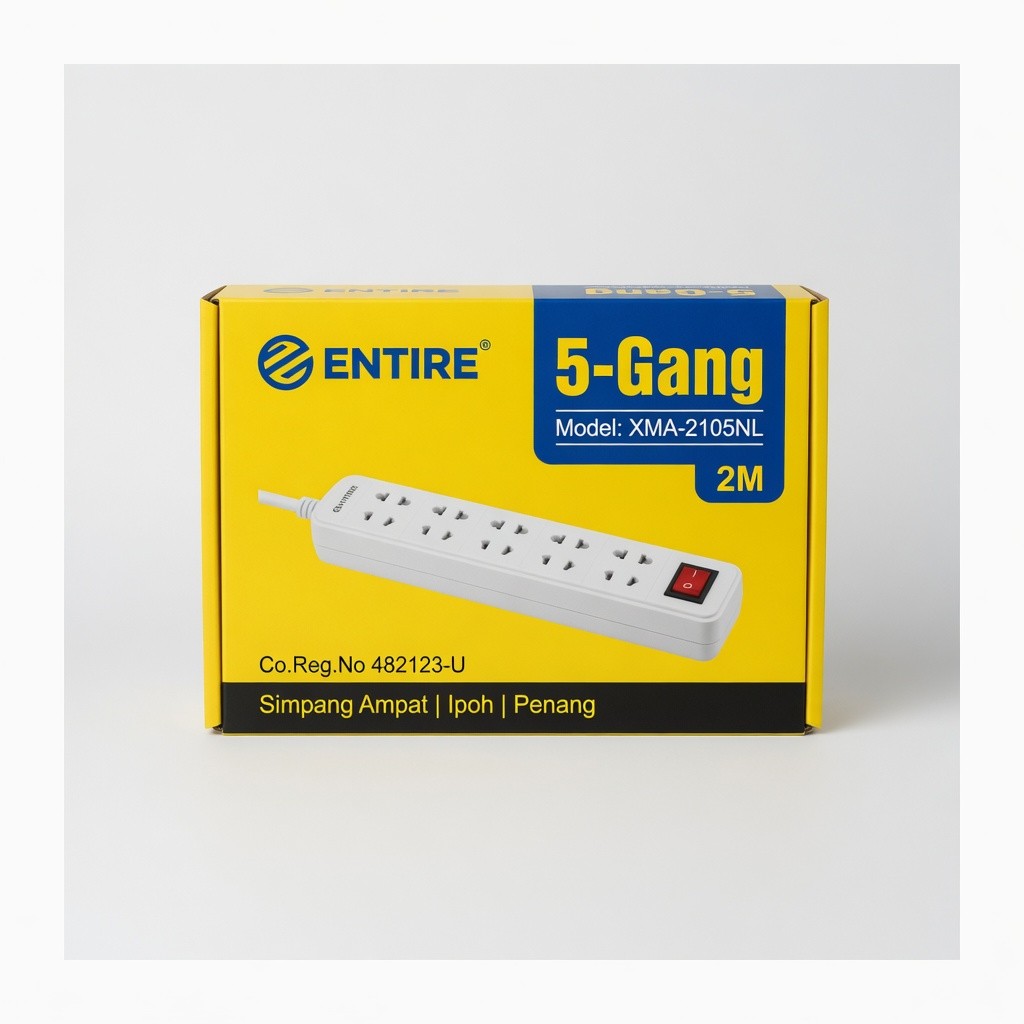 5-Gang Trailing Socket 2m Model: Xma-2105nl