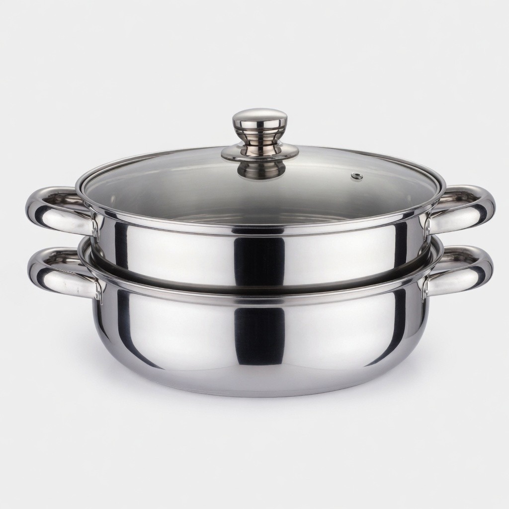 Sh 2-Tier Stainless Steel Steamer Pot 28cm Model: 18862