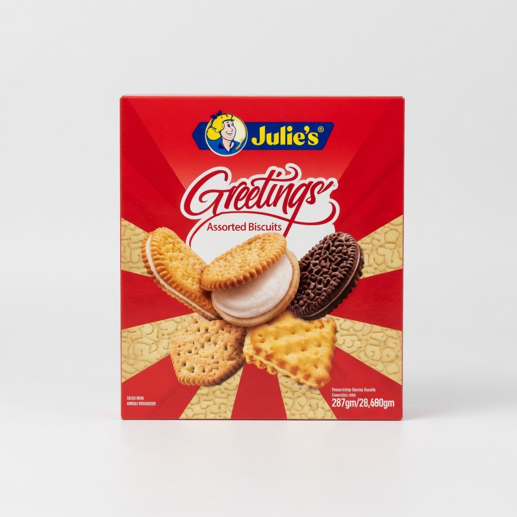 Julie's Assorted Biscuits 287gm/289gm Greetings/Assorties