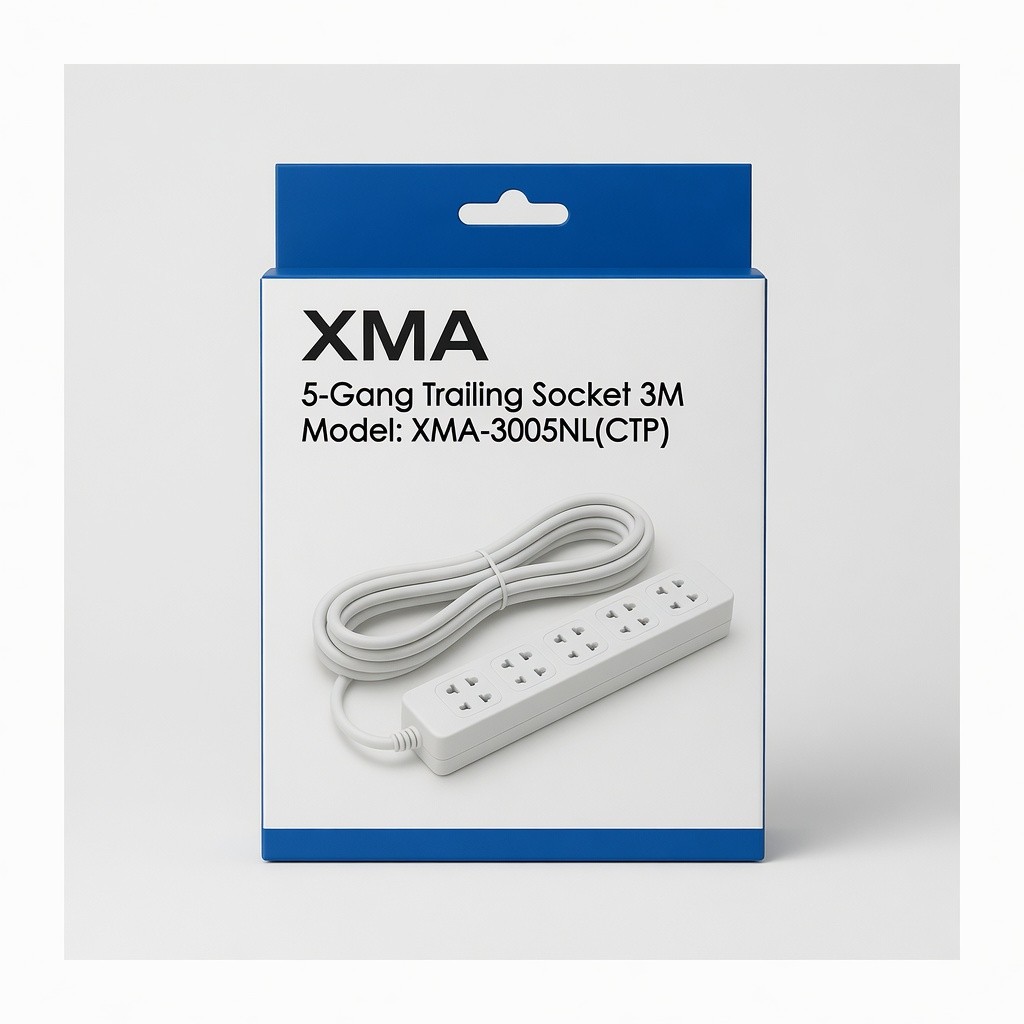 Xma 5-Gang Trailing Socket 3m Model: Xma-3005nl(ctp)