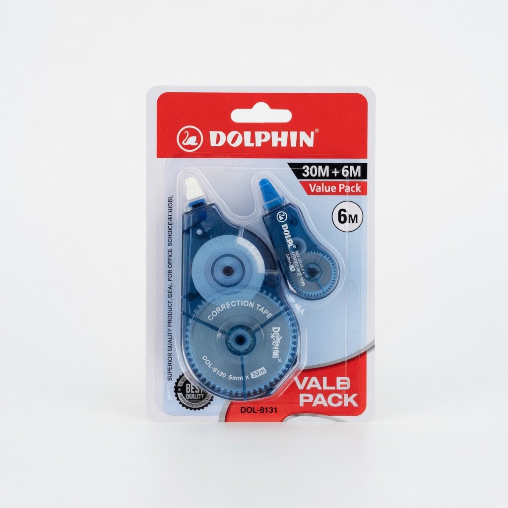 Dolphin Correction Tape 30m + 6m Model: Dol8131