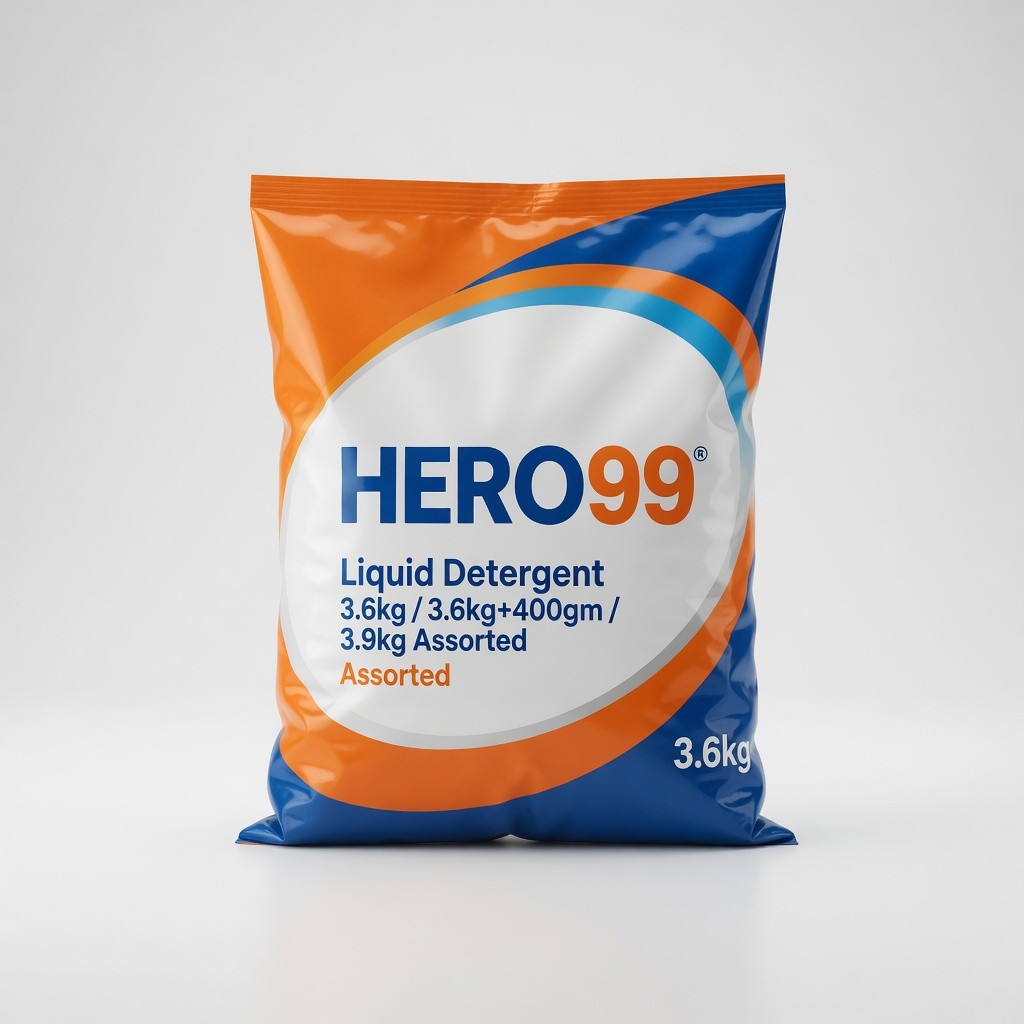 Hero99 Liquid Detergent 3.6kg/3.6kg+400gm/3.9kg Assorted