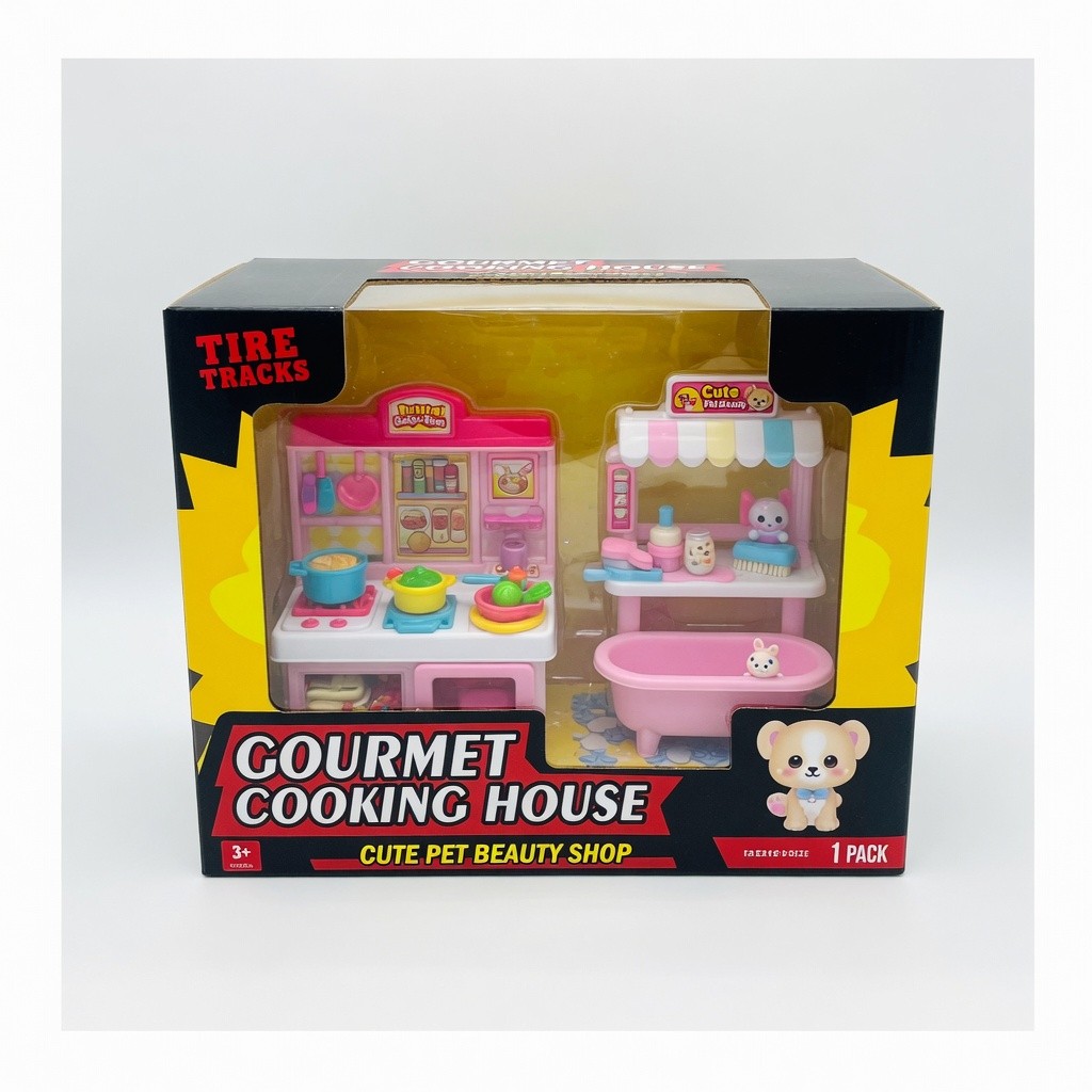 Storage Gourmet Cooking House/Cute Pet Beauty Shop