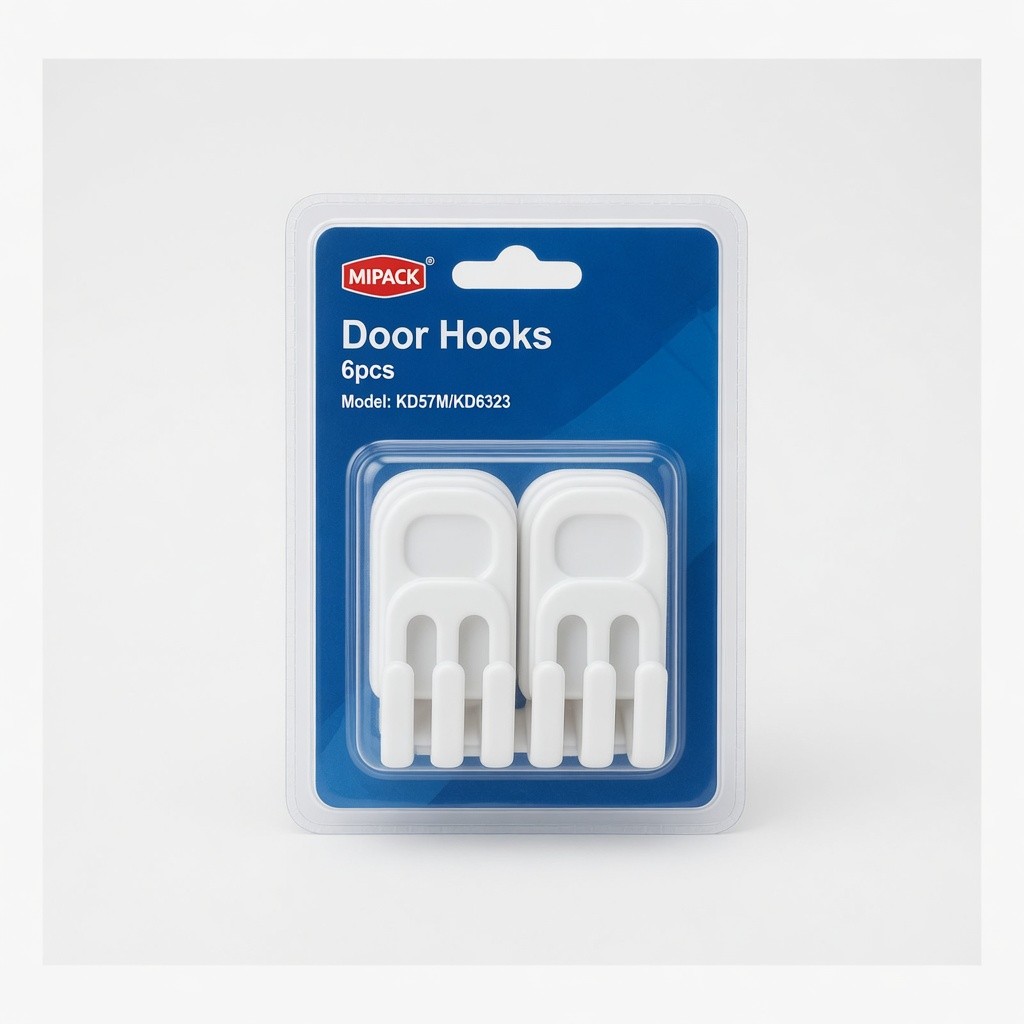 Door Hooks 6pcs Model: Kd57m/kd6323