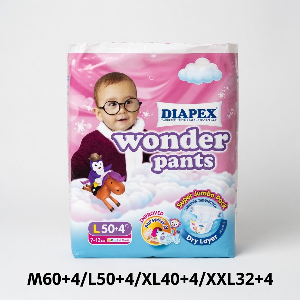 Diapex Wonder Pants Super Jumbo M60+4/l50+4/xl40+4/xxl32+4