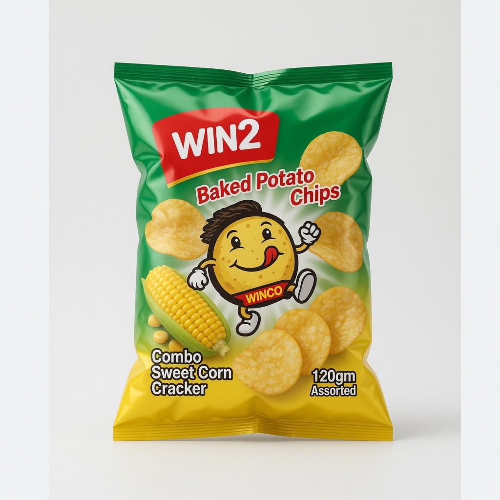 Win2 Baked Potato Chips/Combo Sweet Corn Cracker 120g Assorted