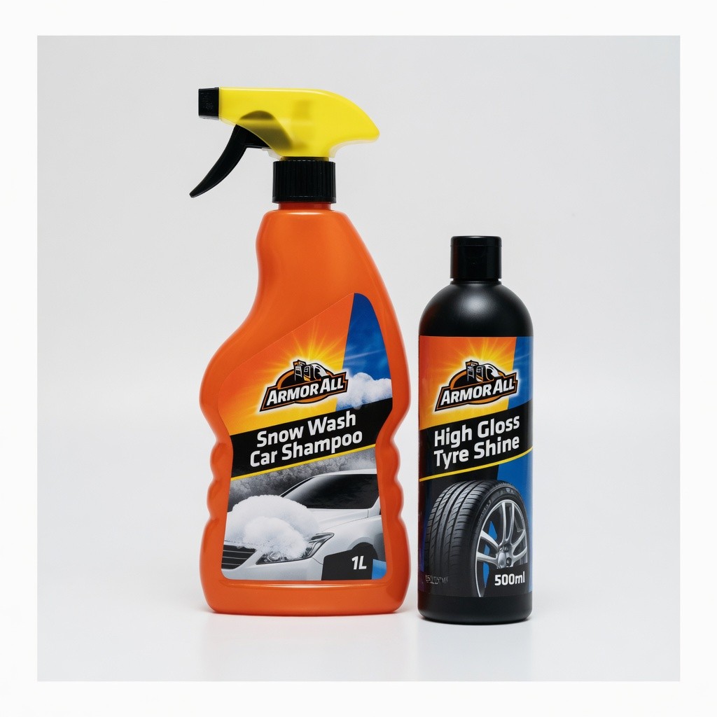 Waxco Snow Wash Car Shampoo 1L + High Gloss Tyre Shine 500ml