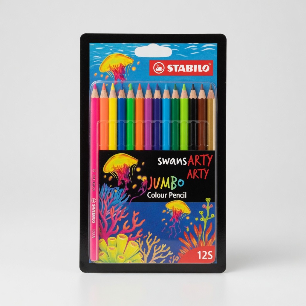 Stabilo Swans Jumbo Colour Pencil Full 12S